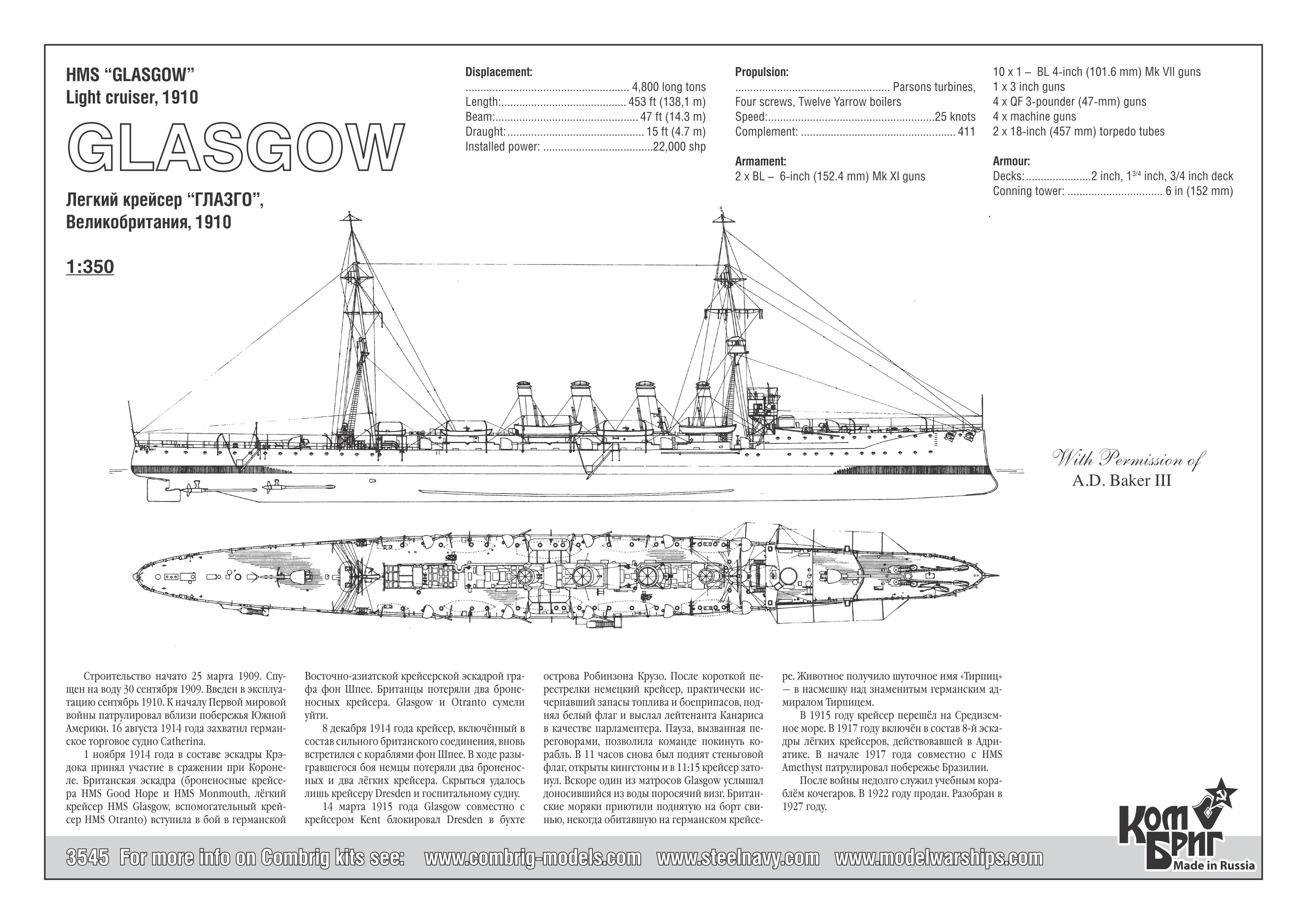 3545 Light Cruiser HMS Glasgow 1909 1 350 3545-light-cruiser-hms-glasgow-1909-1-350