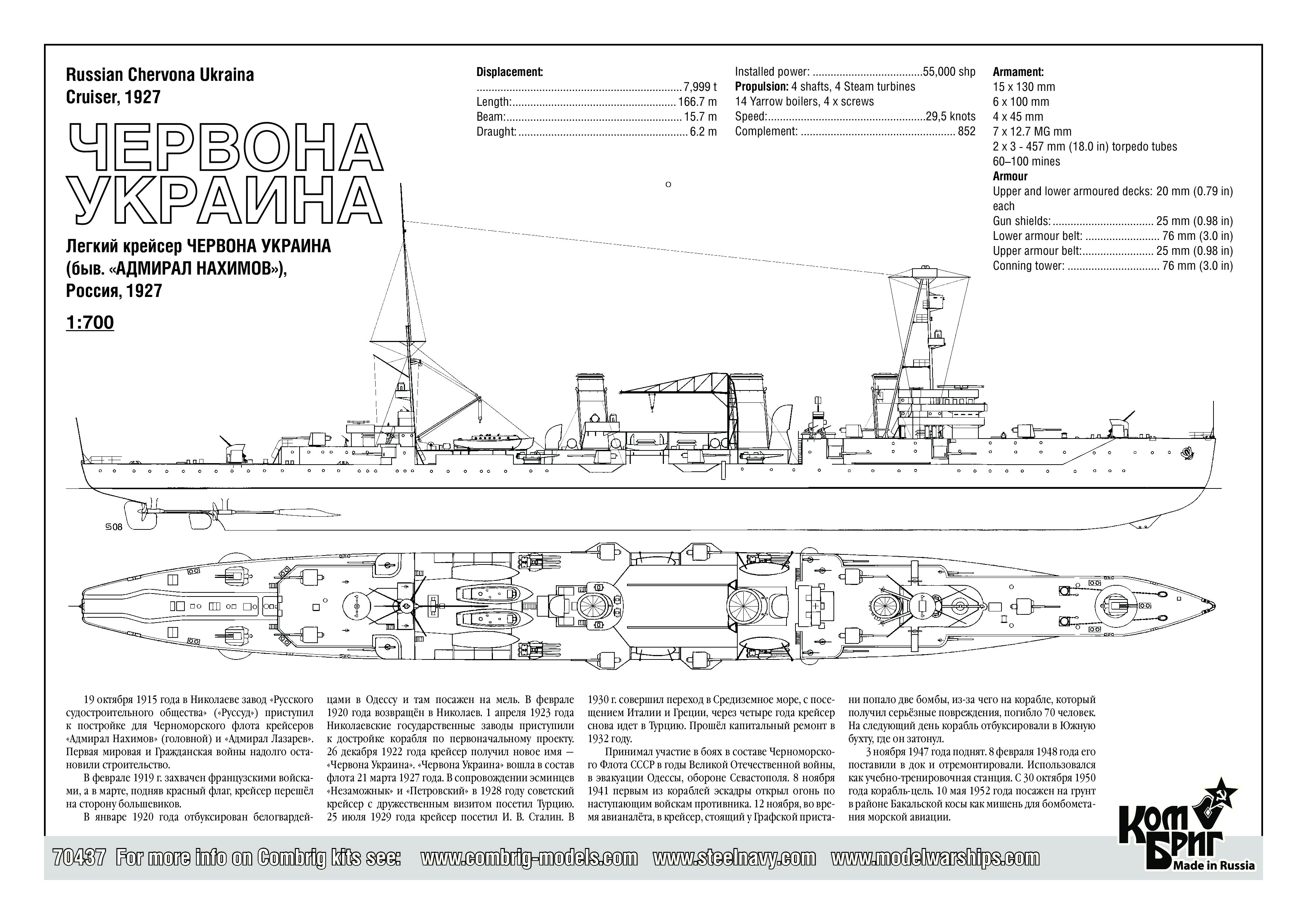 Крейсер красный крым чертежи